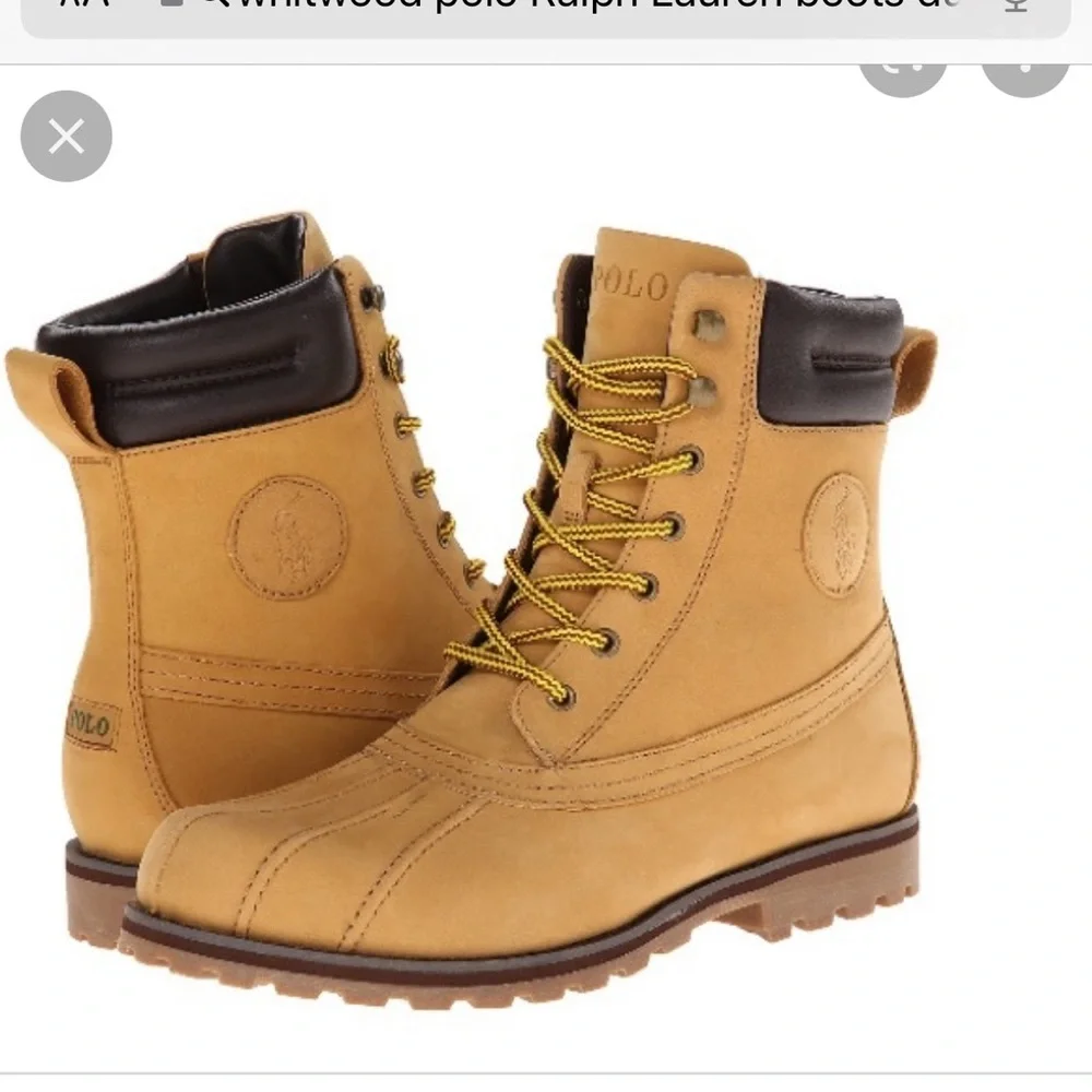 Ralph Lauren Polo Whitwood duck suede hiking boots size 8.5 D, style Whitwood - Picture 1 of 15